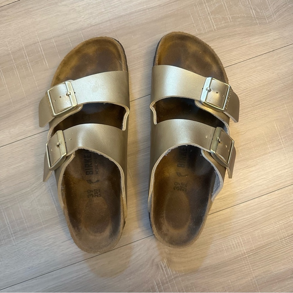 Gold Birkenstocks